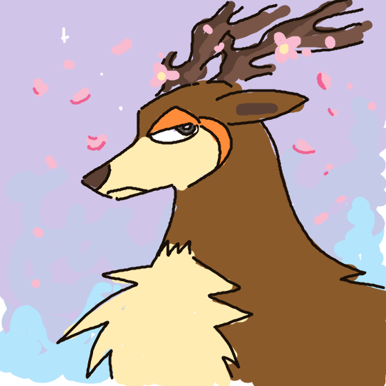 NeonTangela533's drawing of Sawsbuck — Pokémon sketch on Sketchdex