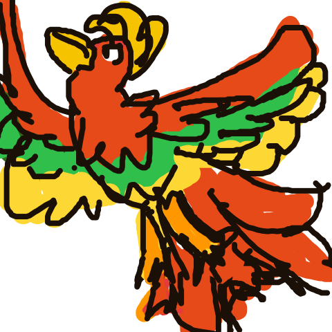 EmeraldScyther158's drawing of Ho-oh — Pokémon sketch on Sketchdex