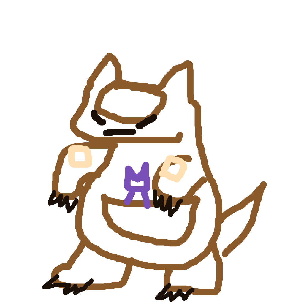 AquaDitto796's drawing of Kangaskhan — Pokémon sketch on Sketchdex