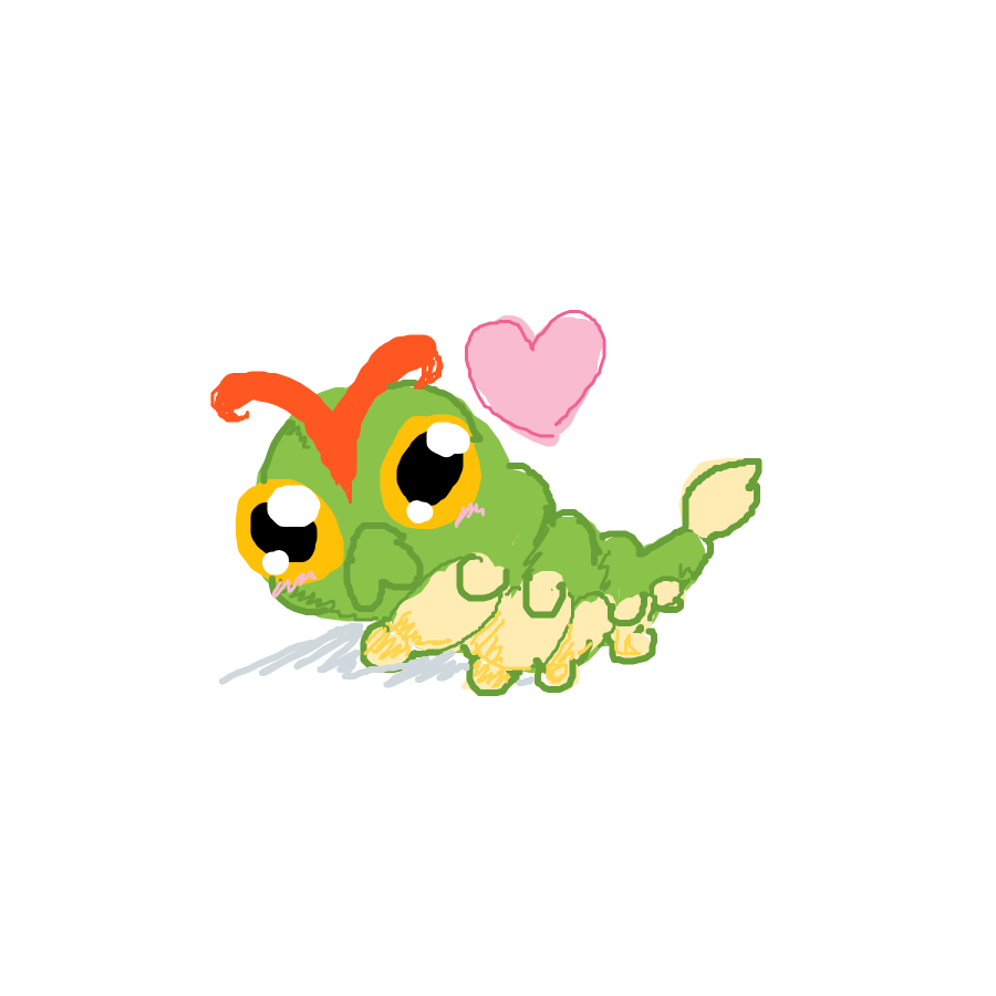 wibba's drawing of Caterpie — best Pokémon fan art on Sketchdex