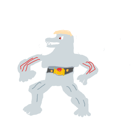 Troller's drawing of Machoke — Pokémon sketch on Sketchdex