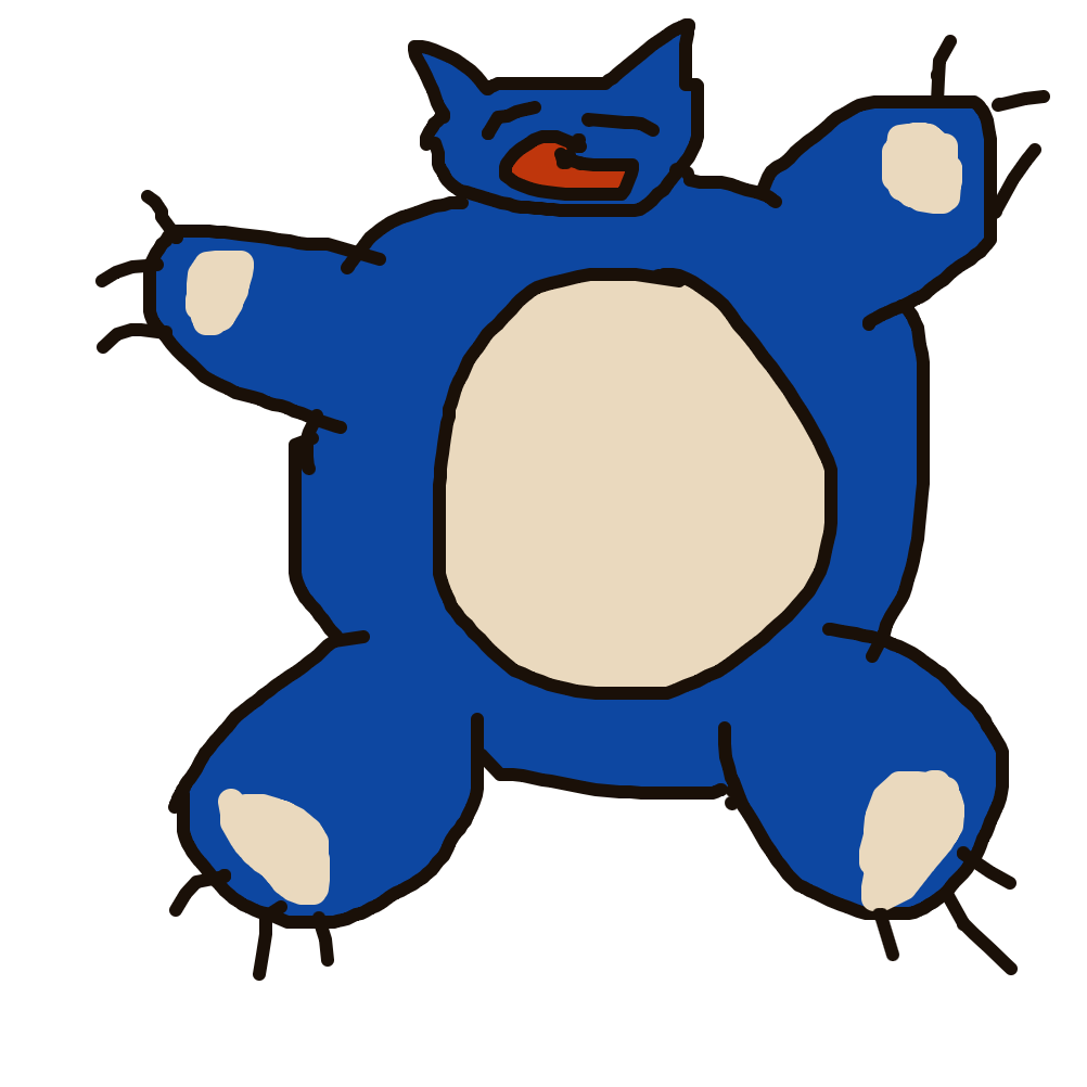 0WhiteRaven's drawing of Snorlax — Pokémon sketch on Sketchdex
