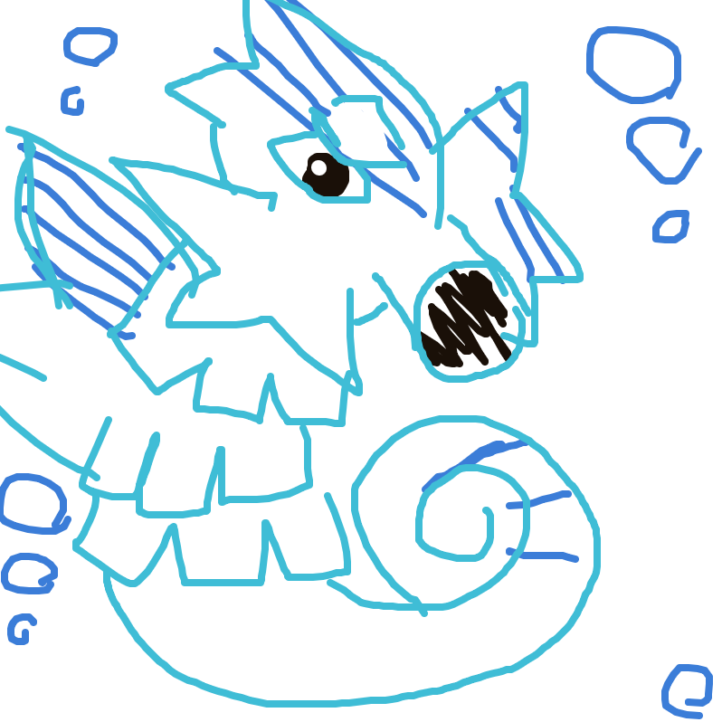 Justasodacan's drawing of Seadra — Pokémon sketch on Sketchdex