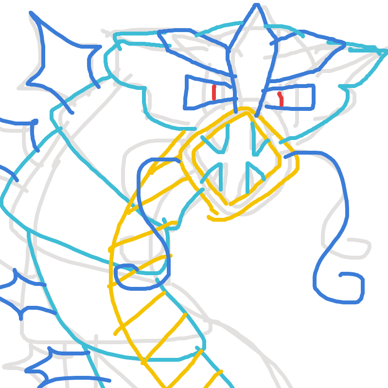 Justasodacan's drawing of Gyarados — Pokémon sketch on Sketchdex