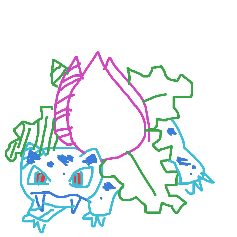Justasodacan's drawing of Ivysaur — Pokémon sketch on Sketchdex