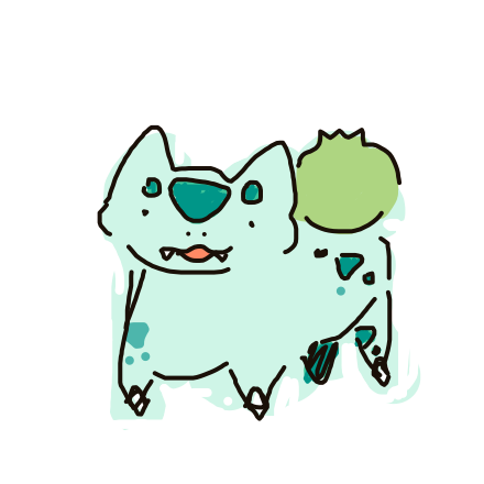 shitposting's drawing of Bulbasaur — Pokémon sketch on Sketchdex