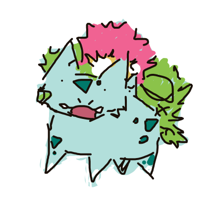 shitposting's drawing of Ivysaur — Pokémon sketch on Sketchdex
