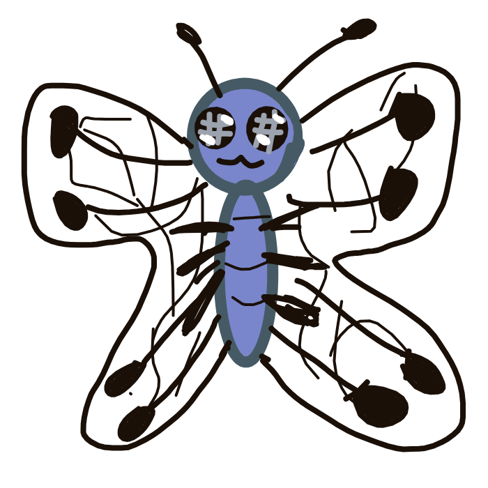 LuckyOmastar315's drawing of Butterfree — Pokémon sketch on Sketchdex