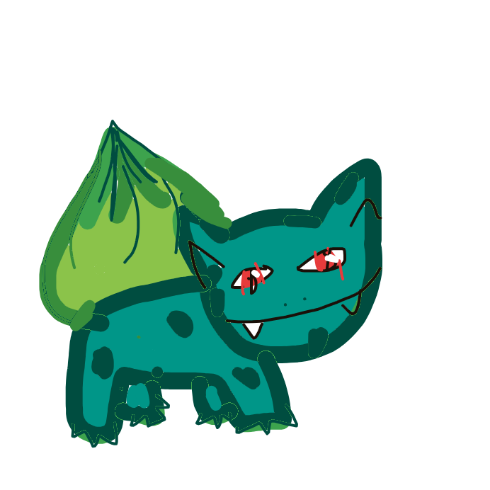 LuckyOmastar315's drawing of Bulbasaur — Pokémon sketch on Sketchdex