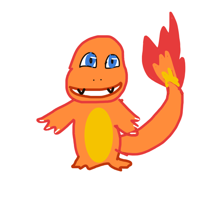 LuckyOmastar315's drawing of Charmander — Pokémon sketch on Sketchdex