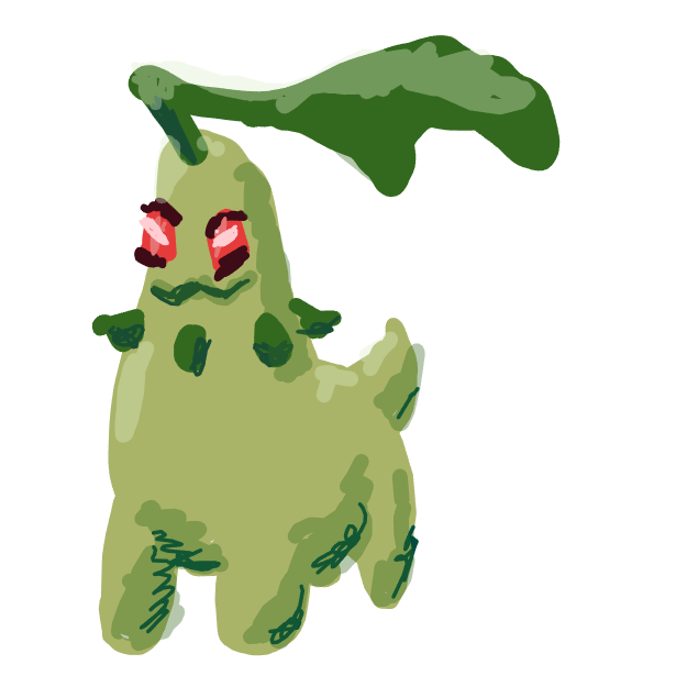 Pokemandrew's drawing of Bayleef — Pokémon sketch on Sketchdex