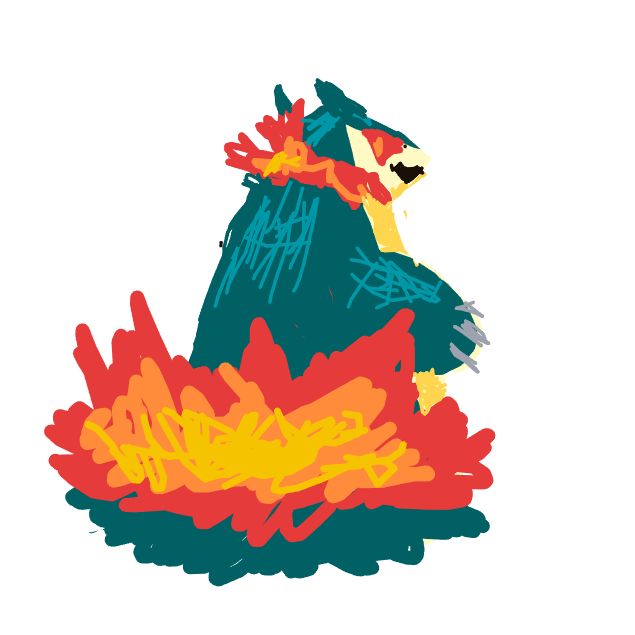 Pokemandrew's drawing of Typhlosion — Pokémon sketch on Sketchdex