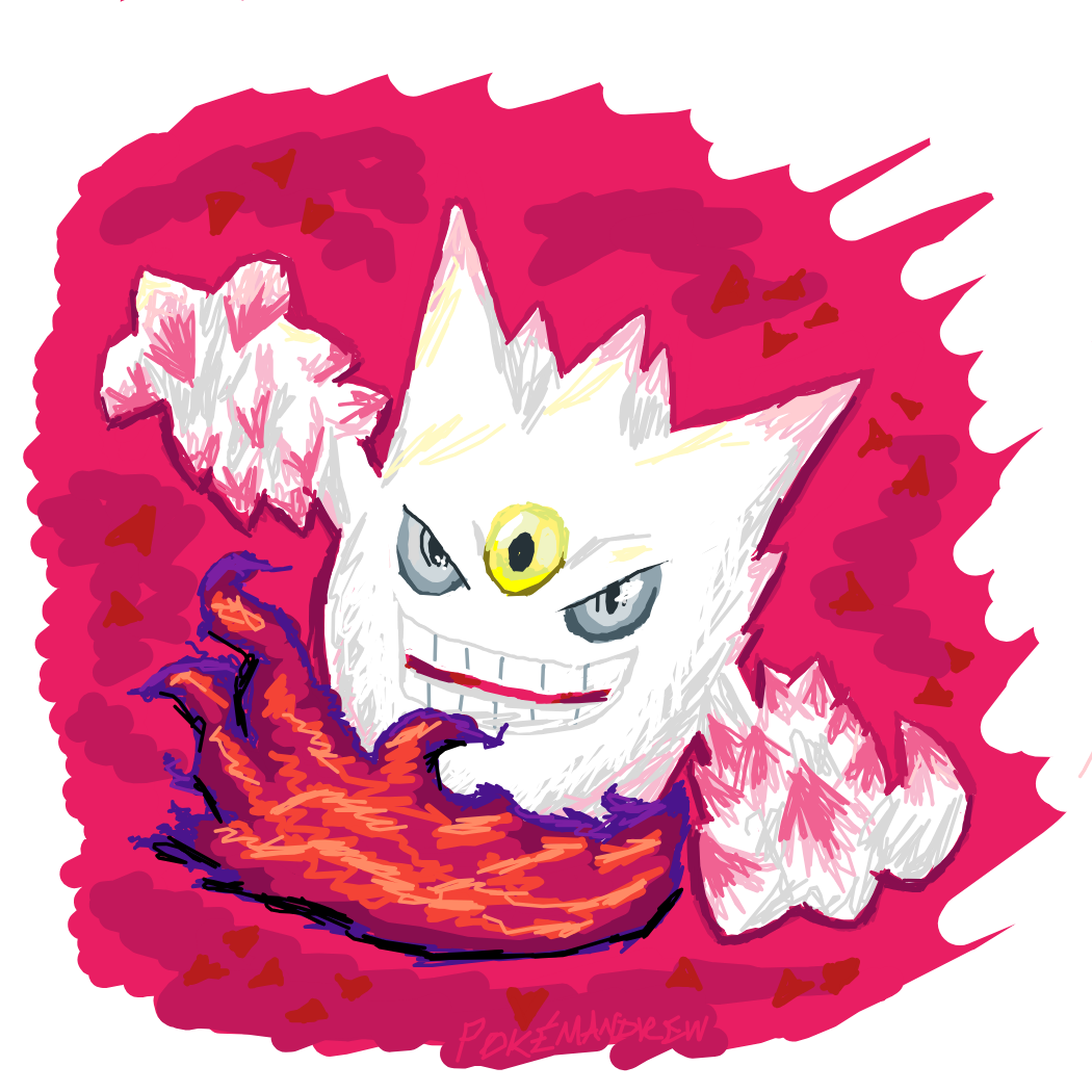 Pokemandrew's drawing of Gengar — Pokémon fan art on Sketchdex