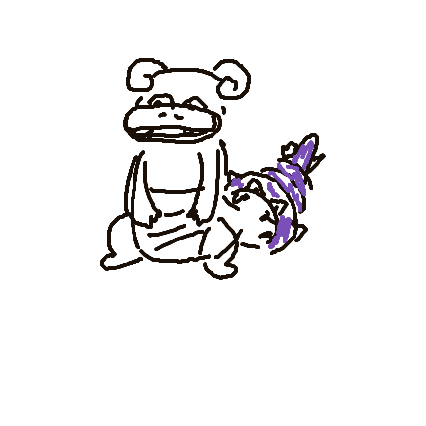 SteelMewtwo217's drawing of Slowbro — Pokémon sketch on Sketchdex