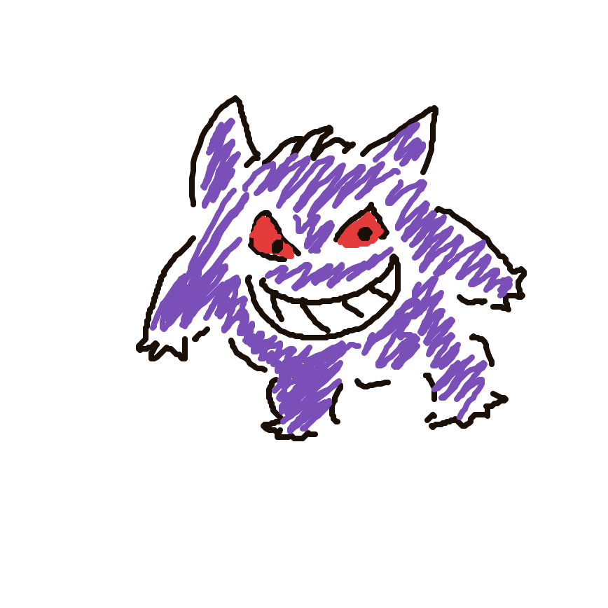 SteelMewtwo217's drawing of Gengar — Pokémon sketch on Sketchdex