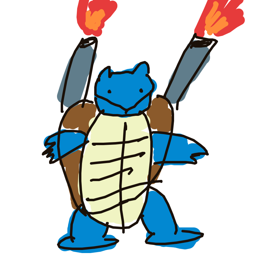 mycoalsmells's drawing of Blastoise — Pokémon sketch on Sketchdex