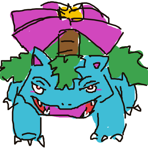 albertismus's drawing of Venusaur — Pokémon sketch on Sketchdex