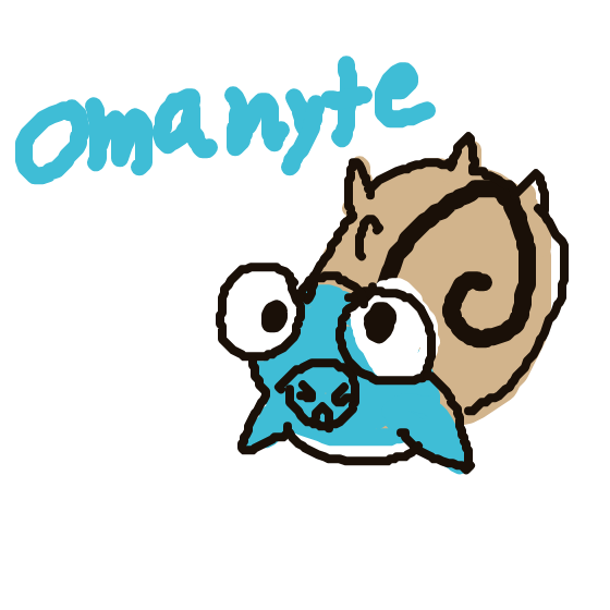 Baumbs's drawing of Omanyte — Pokémon sketch on Sketchdex