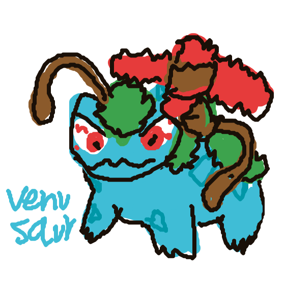 Baumbs's drawing of Venusaur — Pokémon sketch on Sketchdex