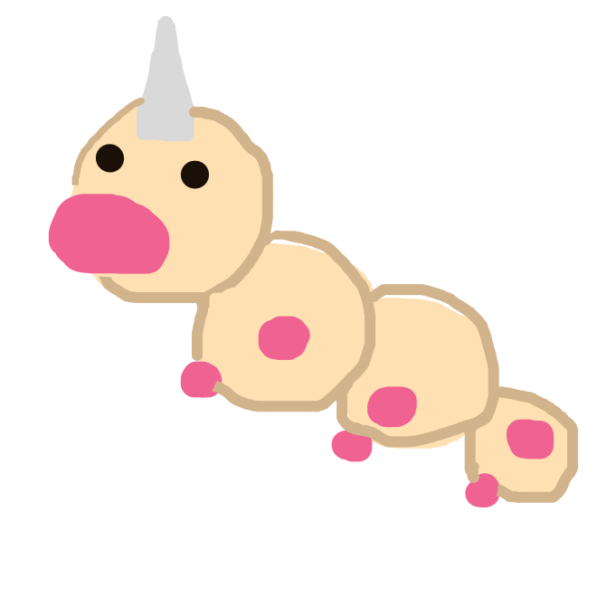 Garfield's drawing of Weedle — Pokémon sketch on Sketchdex