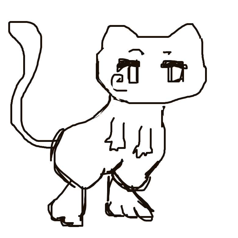 Garfield's drawing of Mew — Pokémon sketch on Sketchdex