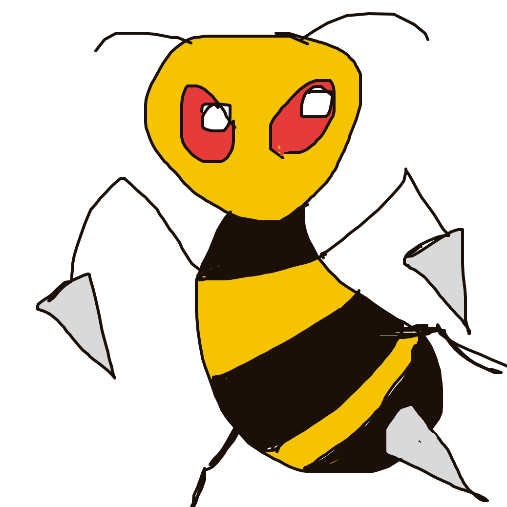 Garfield's drawing of Beedrill — Pokémon sketch on Sketchdex