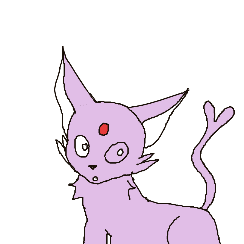 Garfield's drawing of Espeon — Pokémon sketch on Sketchdex