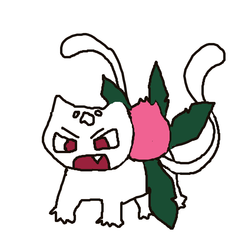 Garfield's drawing of Ivysaur — Pokémon sketch on Sketchdex