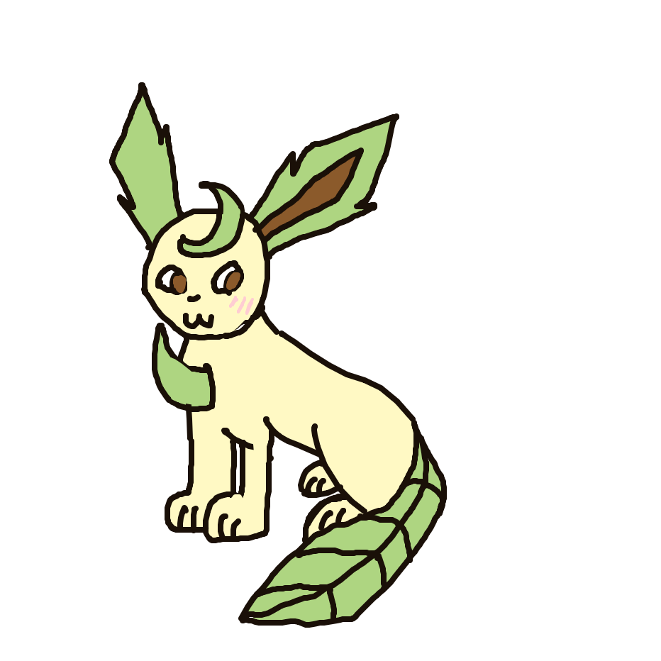 Garfield's drawing of Leafeon — best Pokémon fan art on Sketchdex