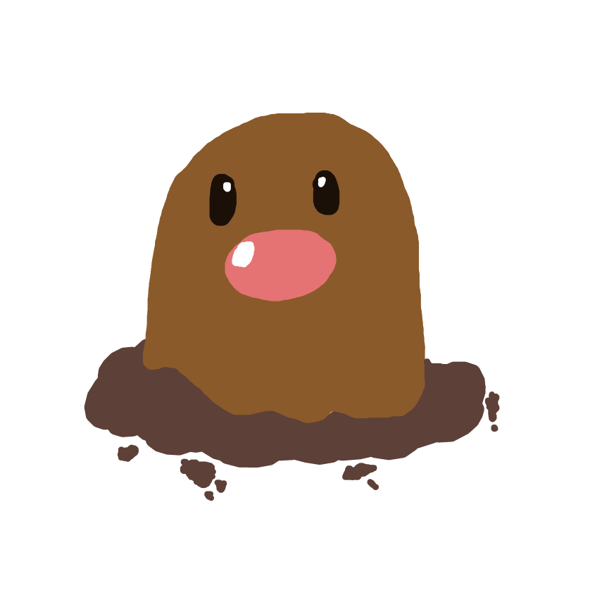 Garfield's drawing of Diglett — Pokémon sketch on Sketchdex
