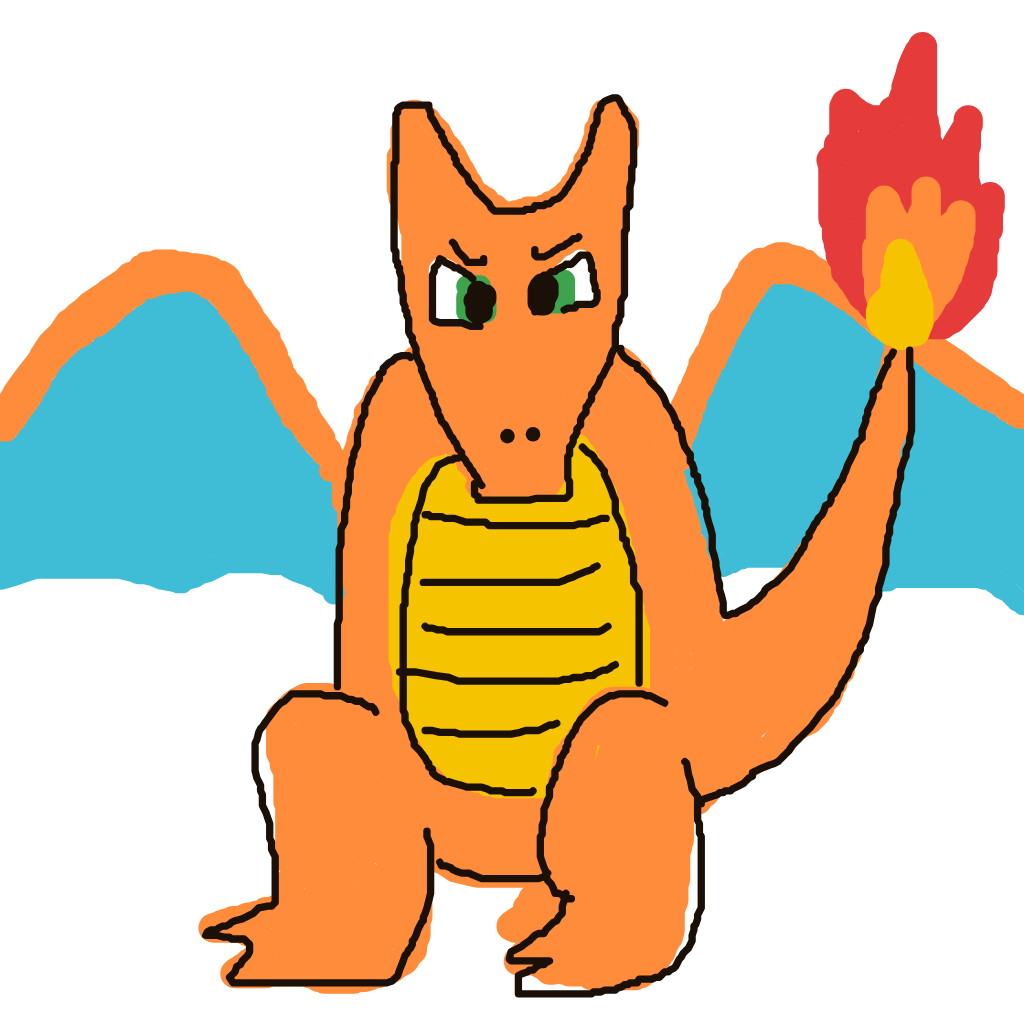 Arya's drawing of Charizard — Pokémon sketch on Sketchdex