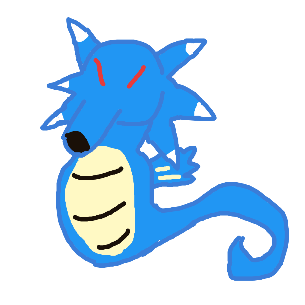 Glacier's drawing of Seadra — Pokémon sketch on Sketchdex
