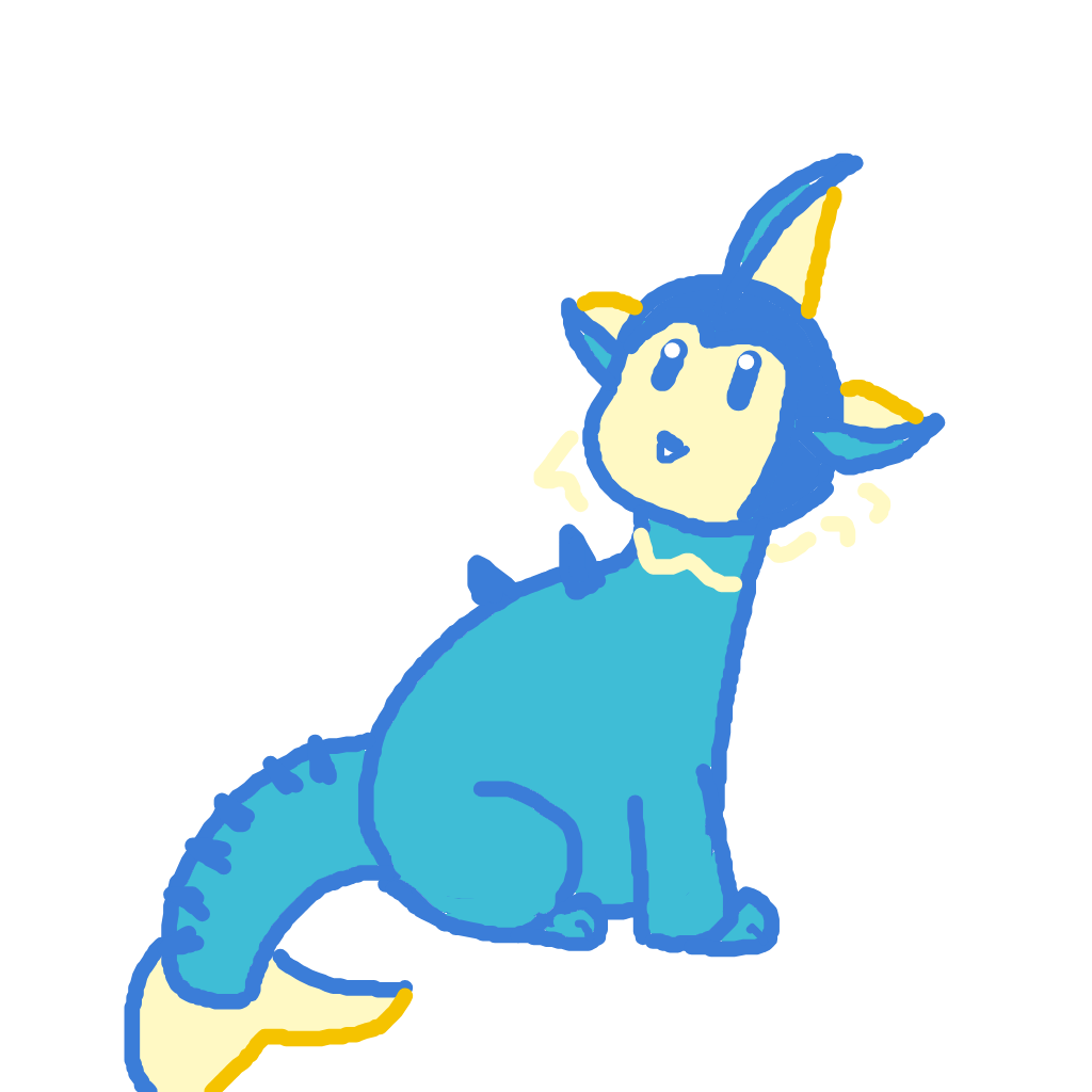 Glacier's drawing of Vaporeon — Pokémon sketch on Sketchdex