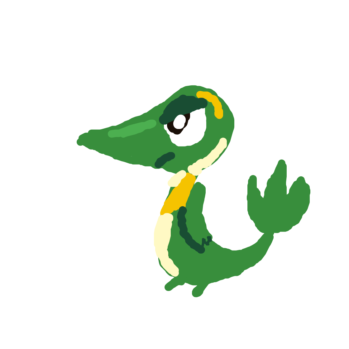 Sqrtl22's drawing of Snivy — Pokémon sketch on Sketchdex