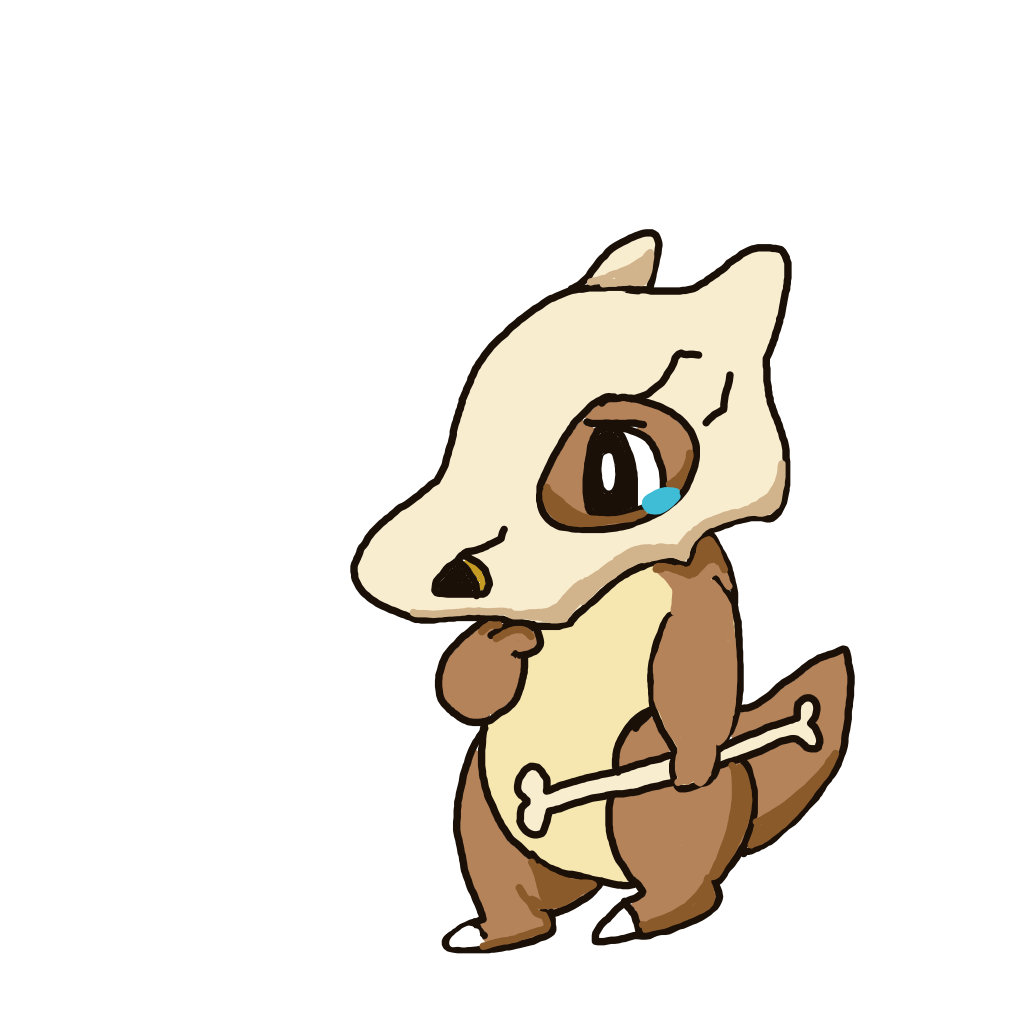 Mikkimissingno's drawing of Cubone — Pokémon sketch on Sketchdex