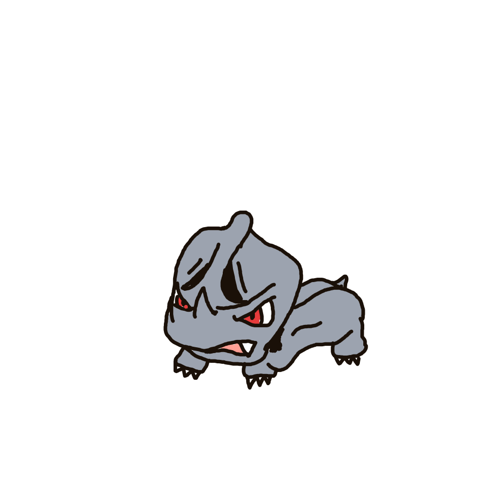 Mikkimissingno's drawing of Rhyhorn — Pokémon sketch on Sketchdex