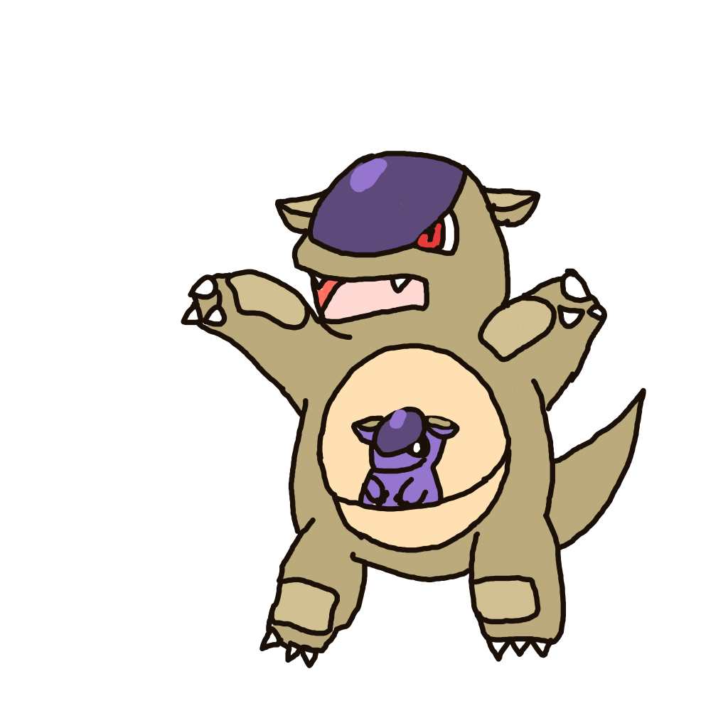 Mikkimissingno's drawing of Kangaskhan — Pokémon sketch on Sketchdex