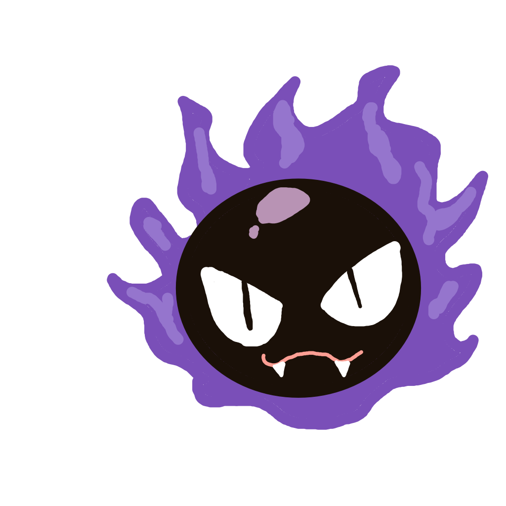 Mikkimissingno's drawing of Gastly — Pokémon sketch on Sketchdex