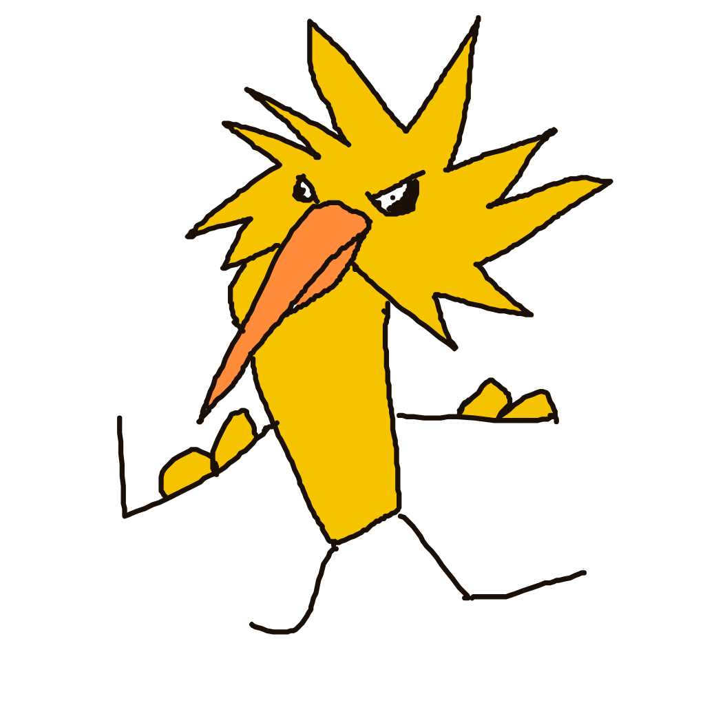 RapidFlareon535's drawing of Zapdos — Pokémon sketch on Sketchdex