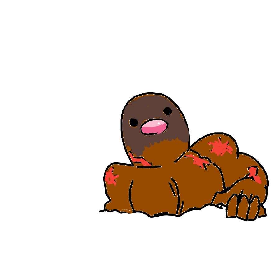 Stry's drawing of Diglett — best Pokémon fan art on Sketchdex