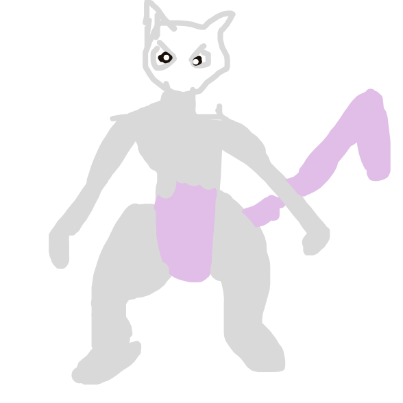 WaveClefable438's drawing of Mewtwo — Pokémon sketch on Sketchdex