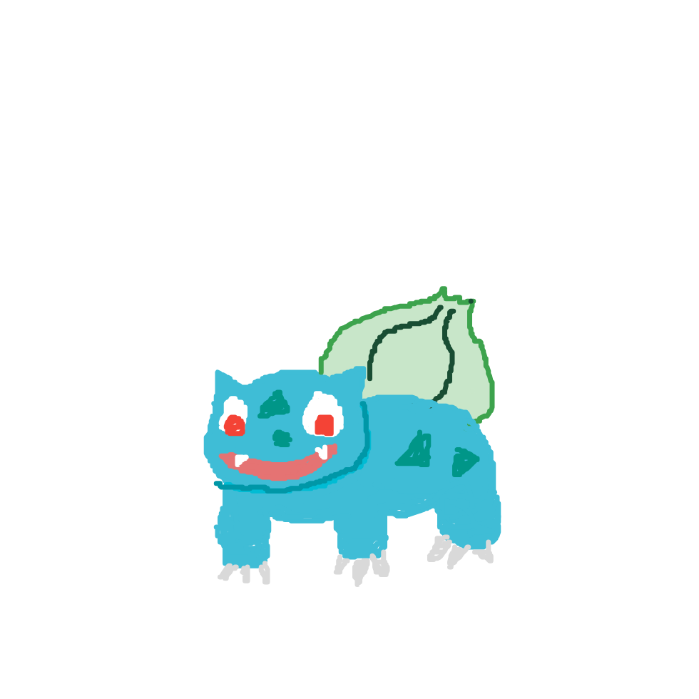 LunarSeaking524's drawing of Bulbasaur — Pokémon sketch on Sketchdex
