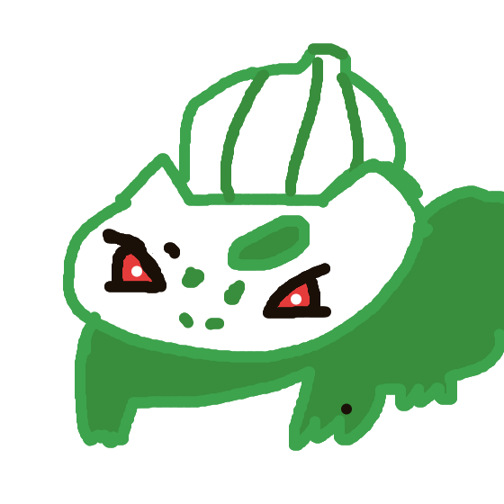 PlasmaJigglypuff552's drawing of Bulbasaur — Pokémon sketch on Sketchdex