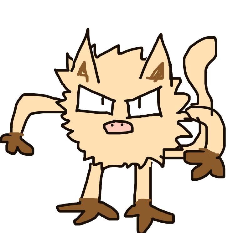 MysticVenomoth480's drawing of Mankey — Pokémon sketch on Sketchdex