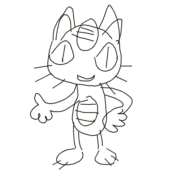 WaveHypno194's drawing of Meowth — Pokémon sketch on Sketchdex