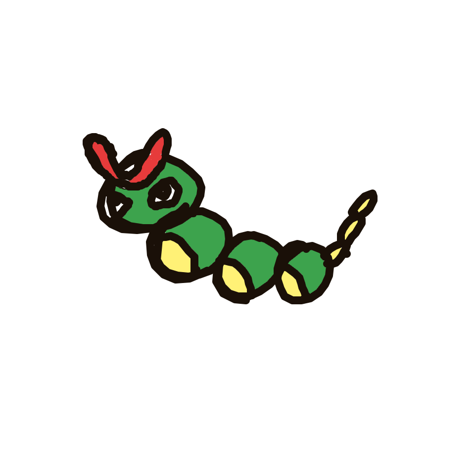 Mythergirl's drawing of Caterpie — Pokémon sketch on Sketchdex