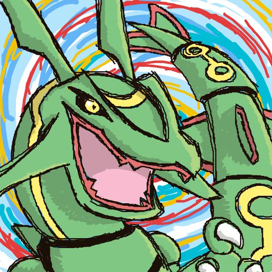 FoFo1300's drawing of Rayquaza — Pokémon fan art on Sketchdex