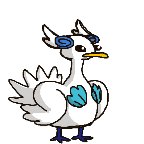 FoFo1300's drawing of Swanna — Pokémon sketch on Sketchdex