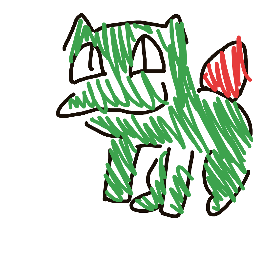 AquaDugtrio229's drawing of Bulbasaur — Pokémon sketch on Sketchdex