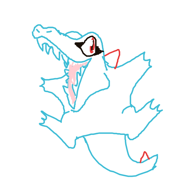 zvveilous's drawing of Totodile — Pokémon sketch on Sketchdex